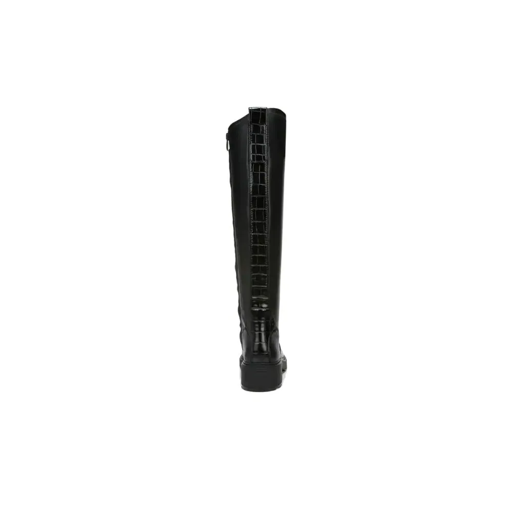 Keaton Wide Calf Black Crocodile Print Franco Sarto Boots
