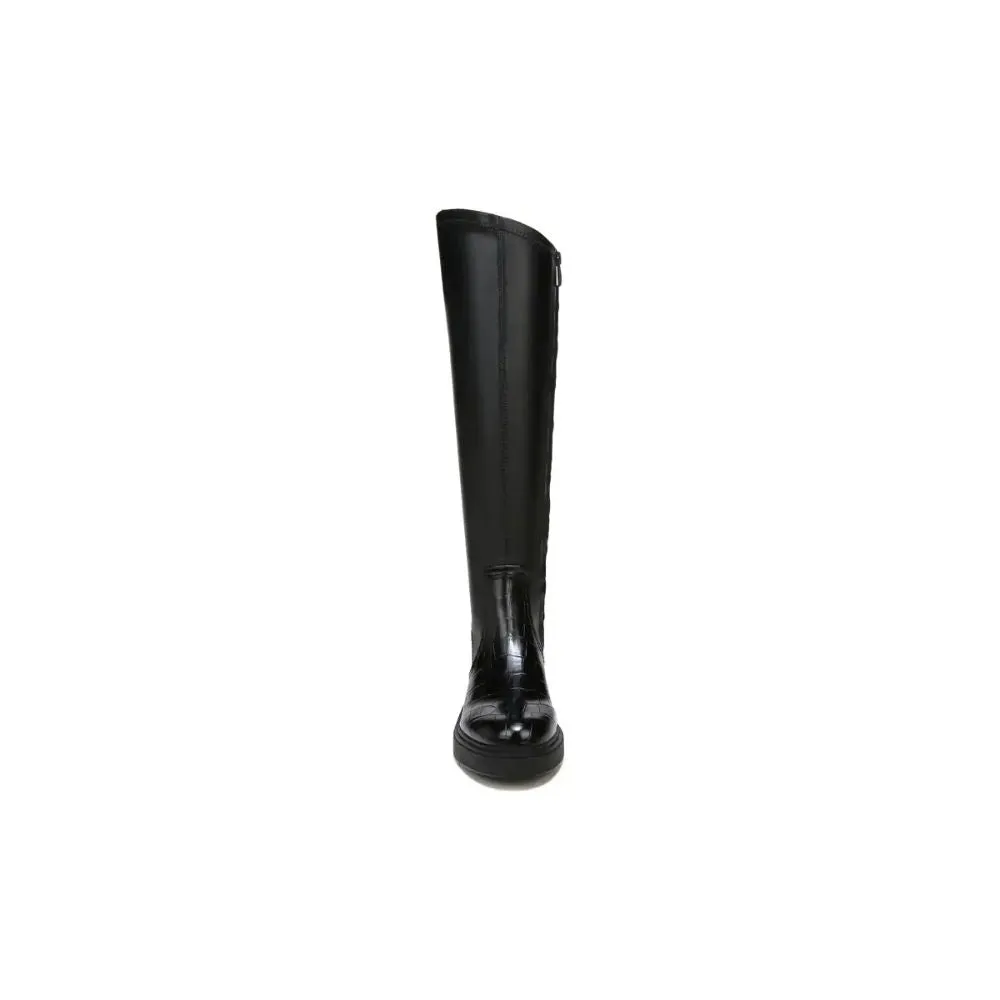 Keaton Wide Calf Black Crocodile Print Franco Sarto Boots