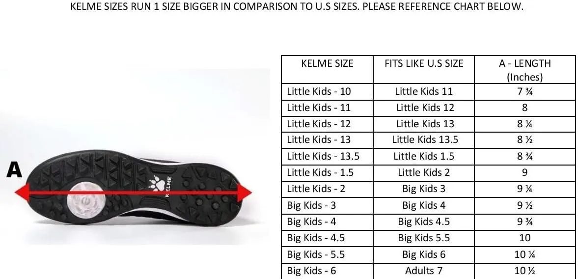 KELME Kids Turf Soccer Cleats - Football Boots Outdoor/Indoor - Toddler/Little Kid/Big Kid - Soccer Shoes TF AG Futsal Shoe