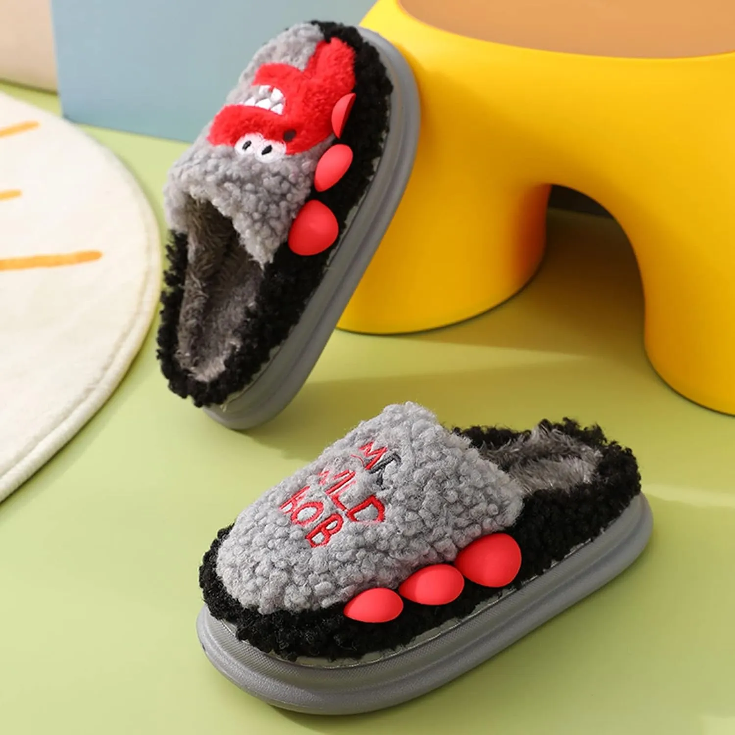 Kid House Shoes Girls Boys Unisex Home Slippers Warm Dinosaur House Slippers Winter Toddler Flip Flops Boys Size 7