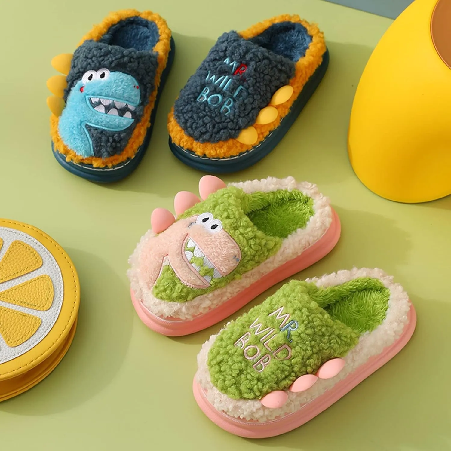 Kid House Shoes Girls Boys Unisex Home Slippers Warm Dinosaur House Slippers Winter Toddler Flip Flops Boys Size 7