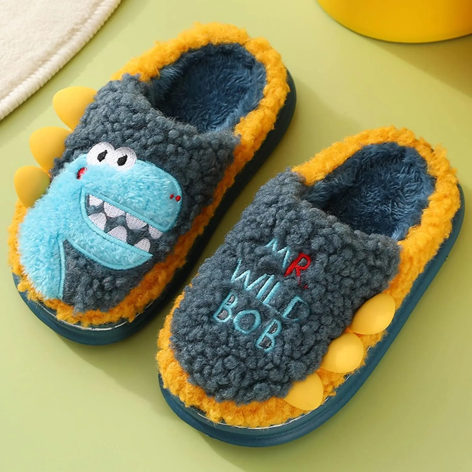Kid House Shoes Girls Boys Unisex Home Slippers Warm Dinosaur House Slippers Winter Toddler Flip Flops Boys Size 7