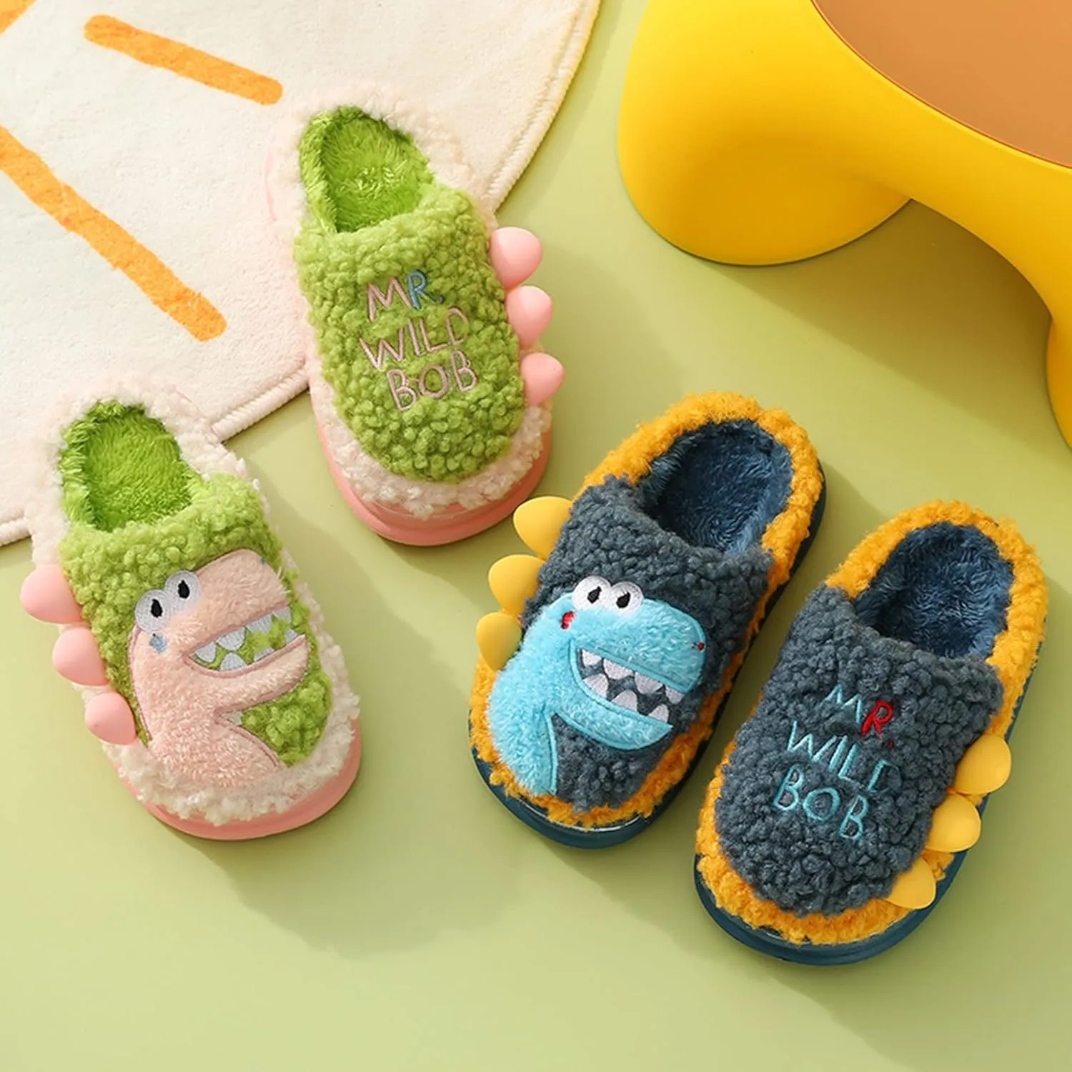 Kid House Shoes Girls Boys Unisex Home Slippers Warm Dinosaur House Slippers Winter Toddler Flip Flops Boys Size 7