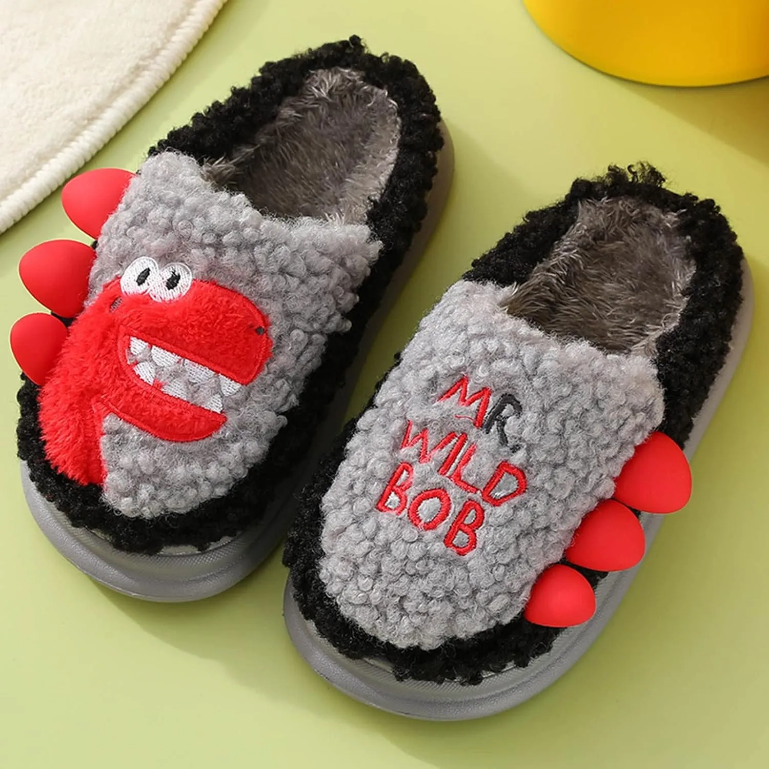 Kid House Shoes Girls Boys Unisex Home Slippers Warm Dinosaur House Slippers Winter Toddler Flip Flops Boys Size 7