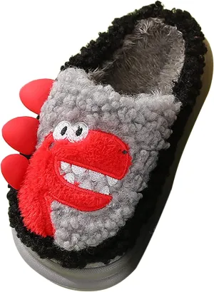 Kid House Shoes Girls Boys Unisex Home Slippers Warm Dinosaur House Slippers Winter Toddler Flip Flops Boys Size 7
