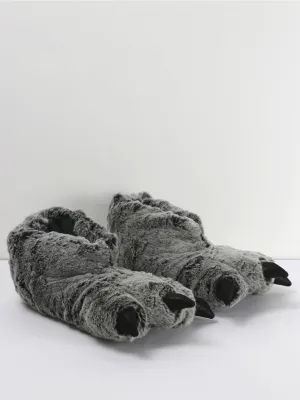 Kids Boy Ferdinand Dinosaur Claw Slippers,Grey