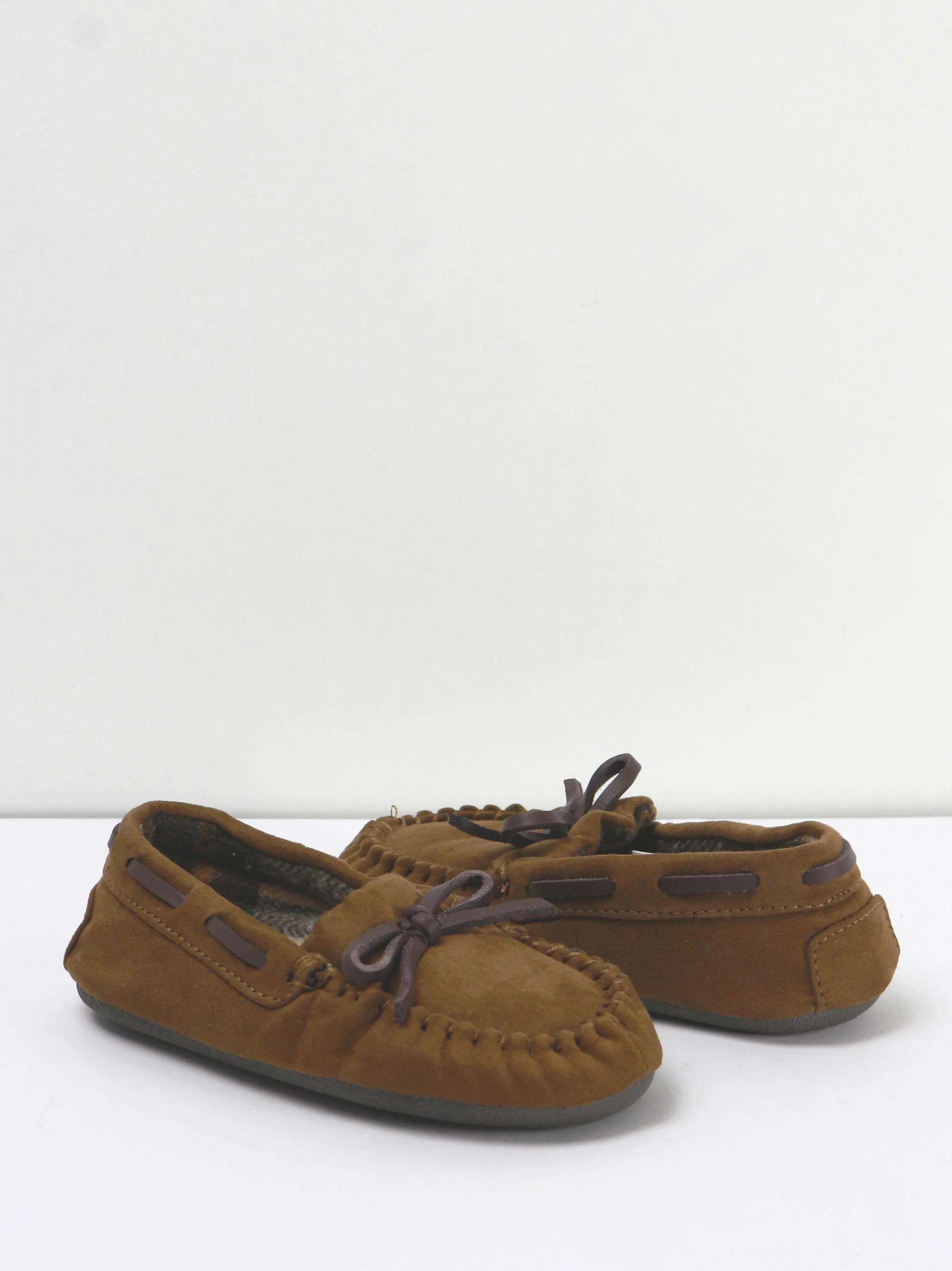 Kids Boy Lionel Moccasin Slippers,Brown