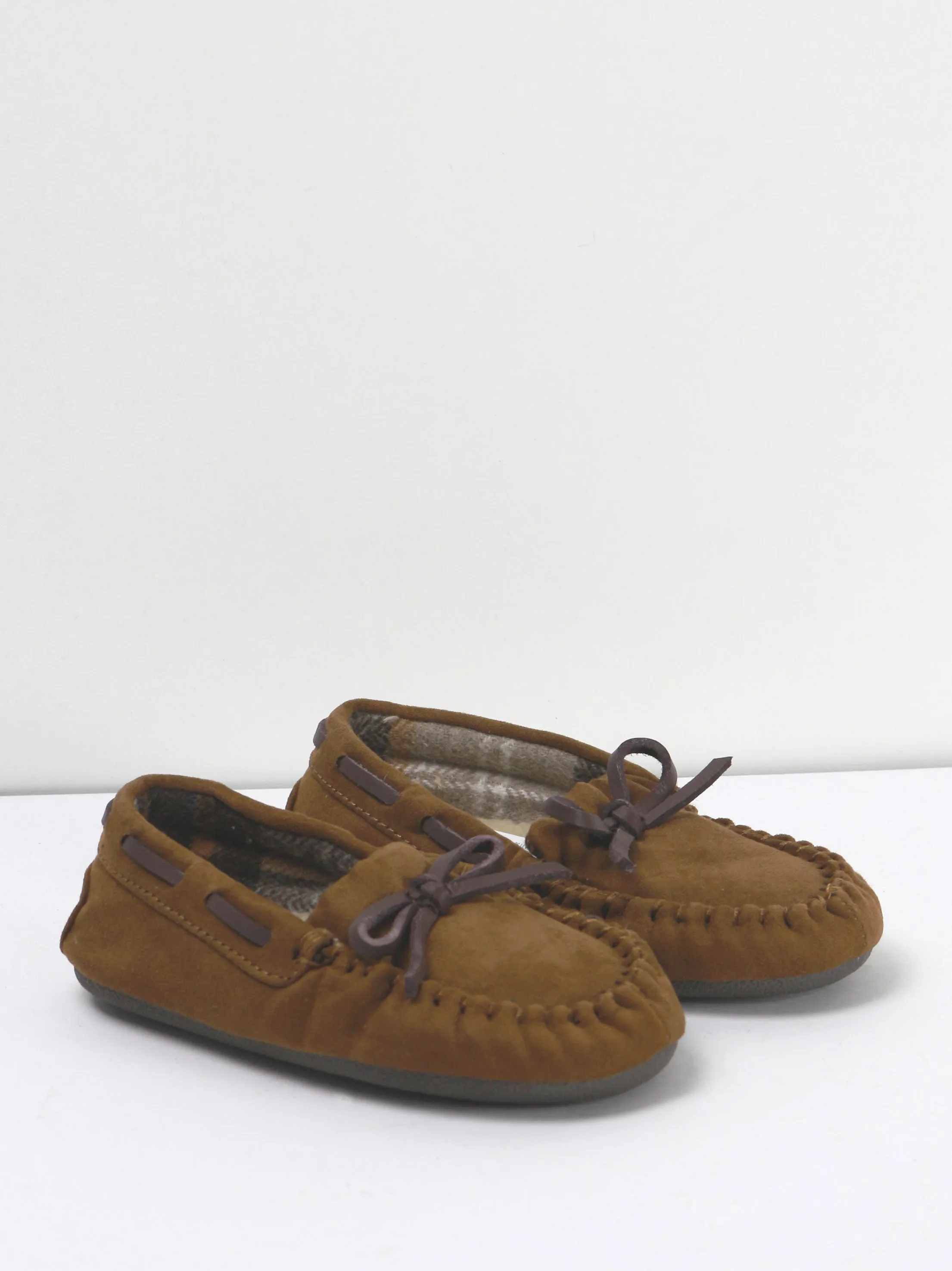 Kids Boy Lionel Moccasin Slippers,Brown