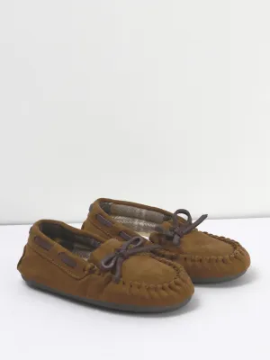 Kids Boy Lionel Moccasin Slippers,Brown
