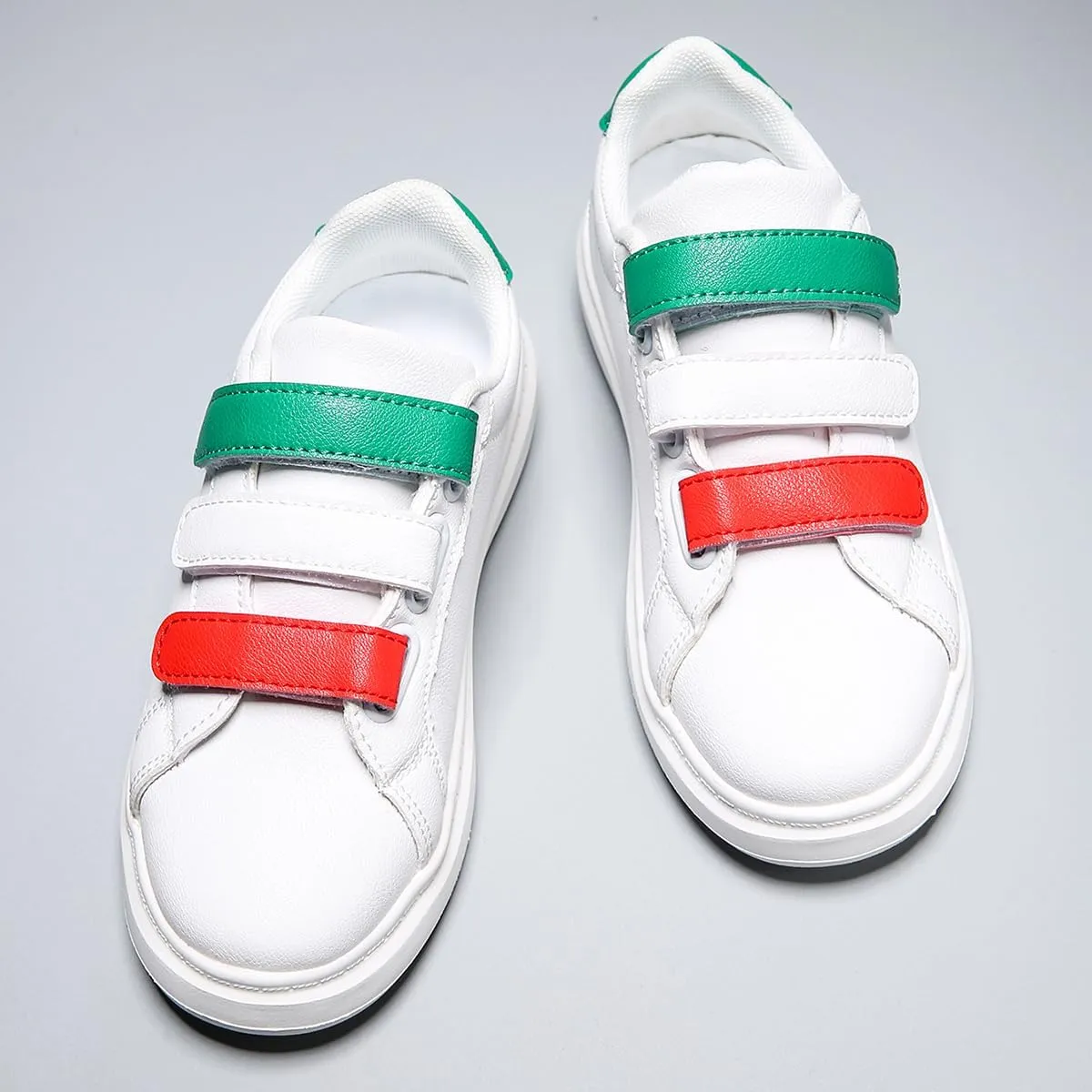 Kids Boys Girls Casual Sports Sneakers with Three Hook and Loop, Comfortable Wide Tennis Shoes for Running/Walking (Little Kid/Big Kid)