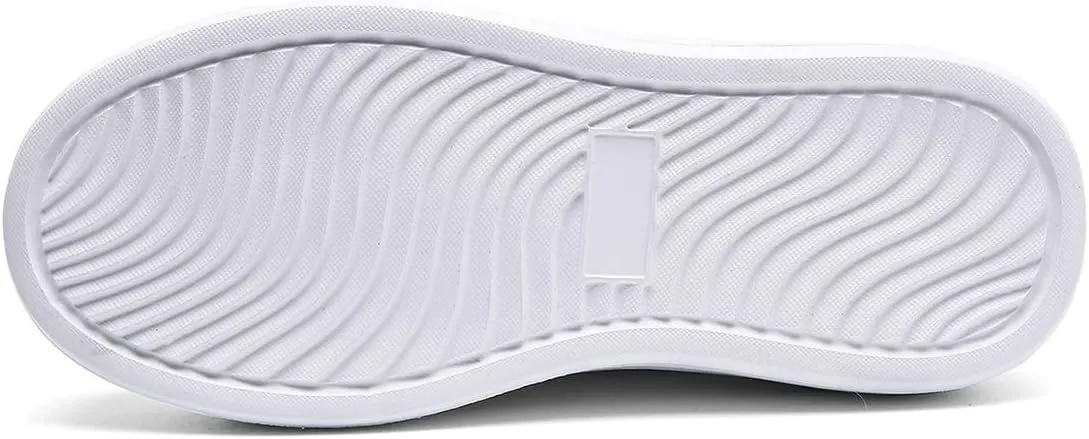 Kids Boys Girls Casual Sports Sneakers with Three Hook and Loop, Comfortable Wide Tennis Shoes for Running/Walking (Little Kid/Big Kid)