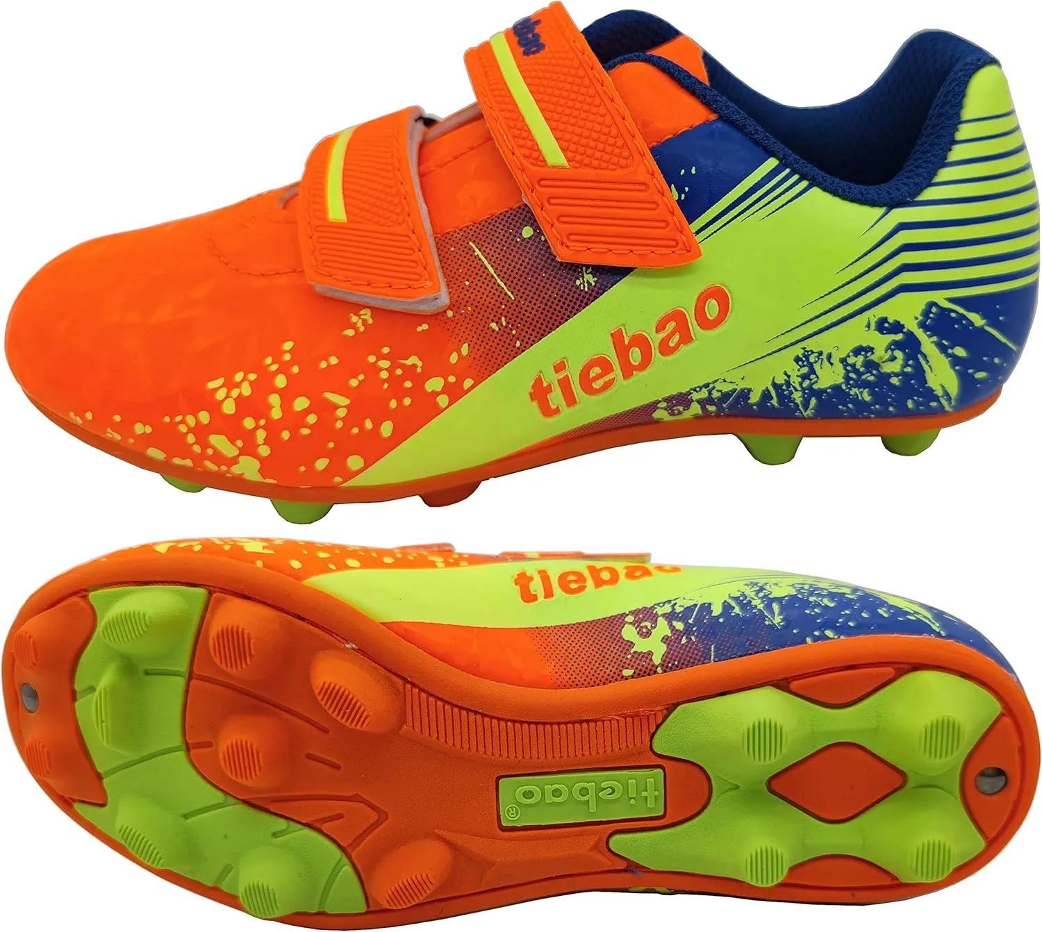 Kid's Cleat Soccer Turf Football Boots Athletic Outdoor & Indoor Sports Shoes for Boys Girls