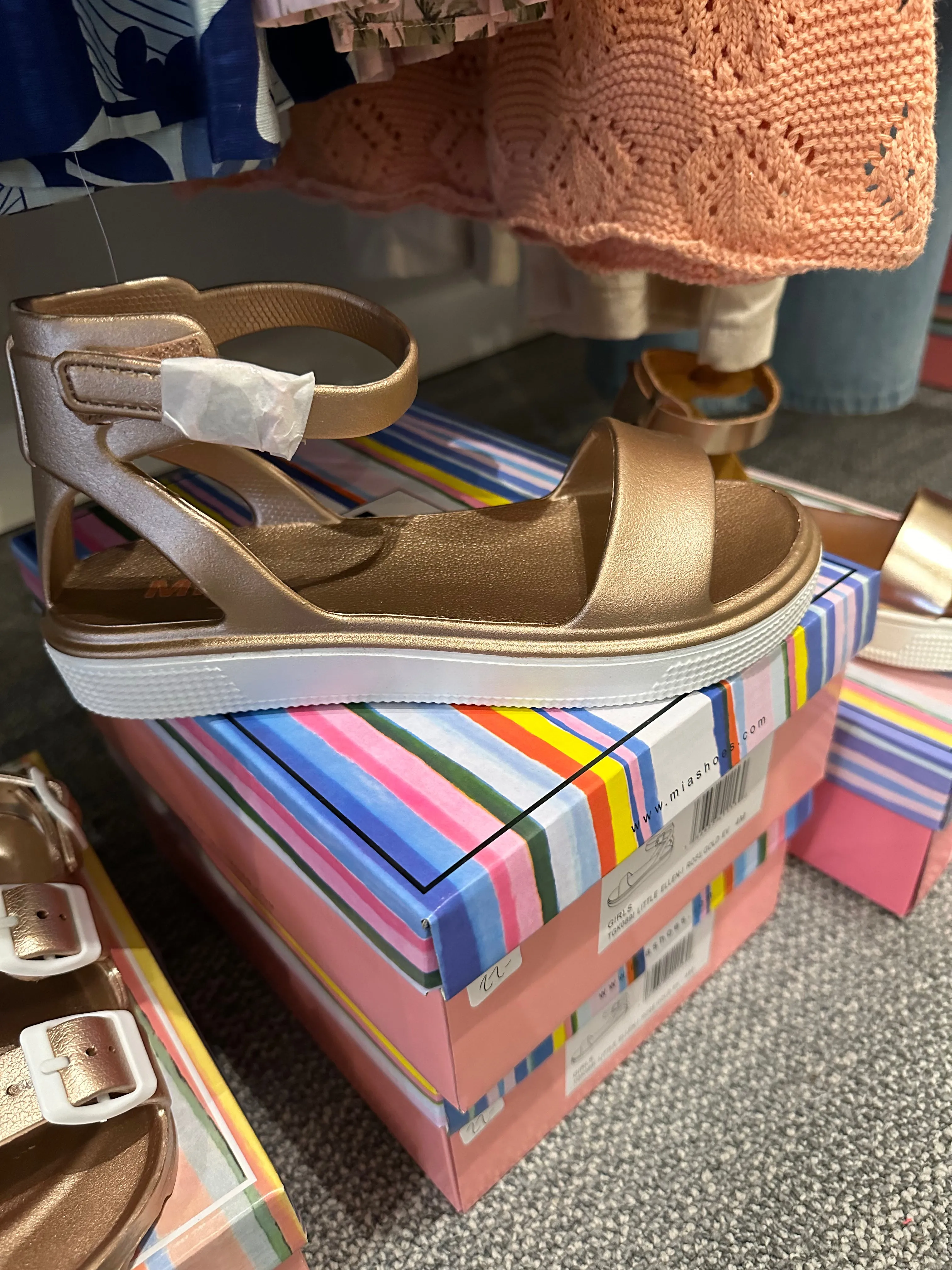 Kids Rose Gold Sandals