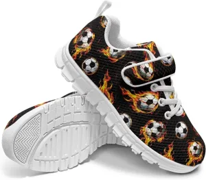 Kids Shoes Boys Girls Lightweight Non Slip Sports Running Sneakers with Strap Comfort Breathable Tennis Shoes US 11-15
