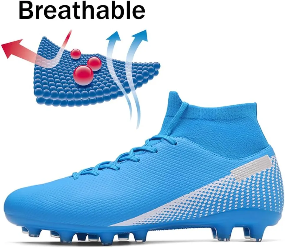 Kids Soccer Cleats Boys Girls Football Shoes Athletic Anti-Slip Outdoor/Indoor Sports Shoes