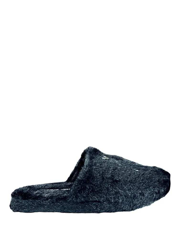 Kreepy Kozy Black/White Bones Slippers