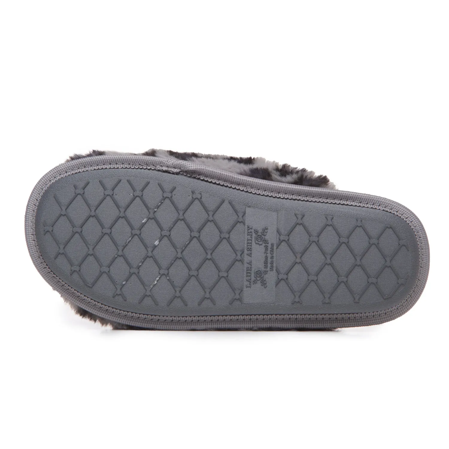 Laura Ashley Scuff Slippers, Plush Animal Print Slip-Ons for Women with Memory Foam Insole