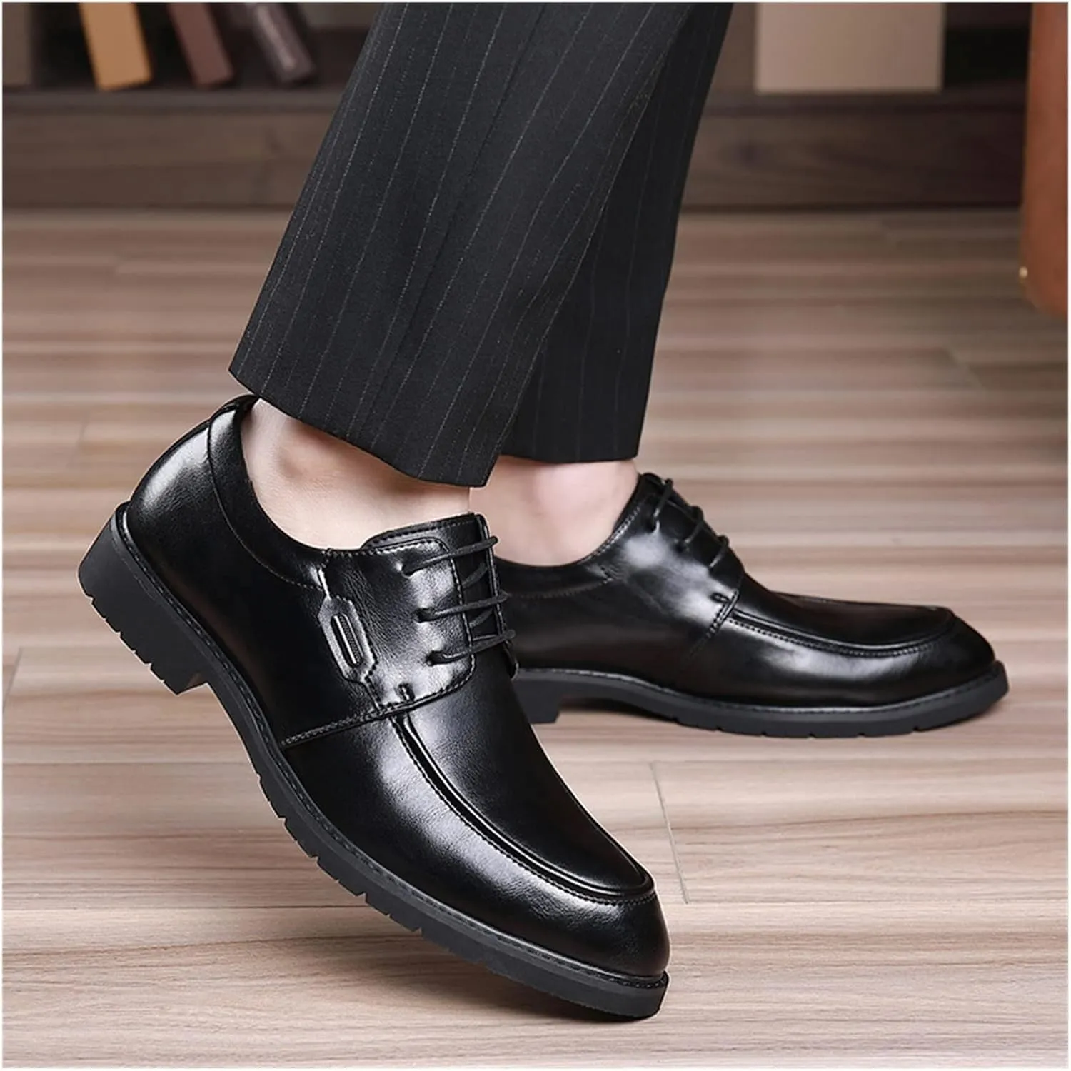 LAZIRO Genuine Leather Breathable Men's Shoes Men's Business Formal Wear British Trend Casual Leather Shoes