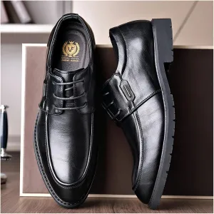 LAZIRO Genuine Leather Breathable Men's Shoes Men's Business Formal Wear British Trend Casual Leather Shoes