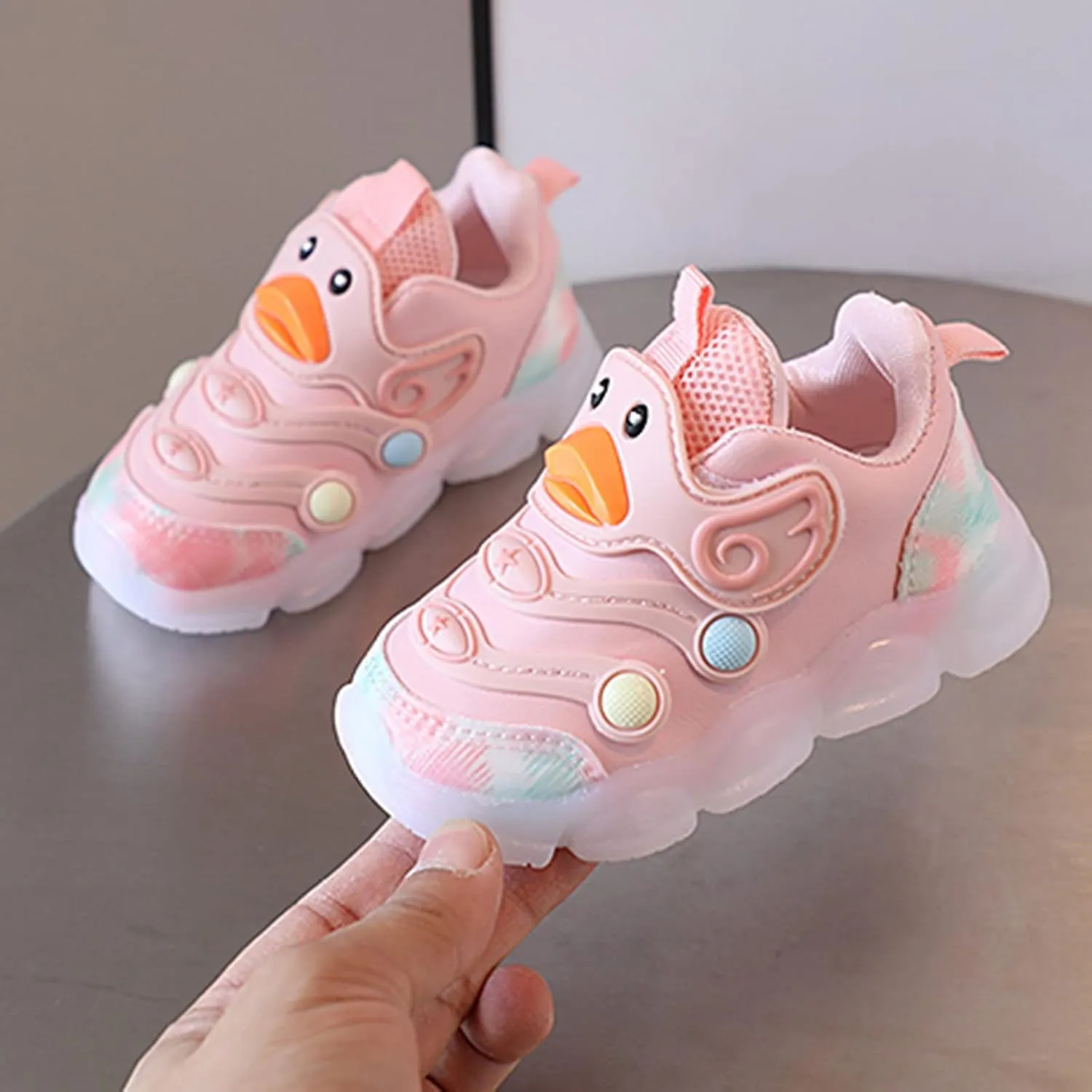 Leather Light Up 𝗖artoon Sneaker for Toddler Baby Boys Led First Walking Sport Shoes Outdoor Breathable Non Slip Shoes