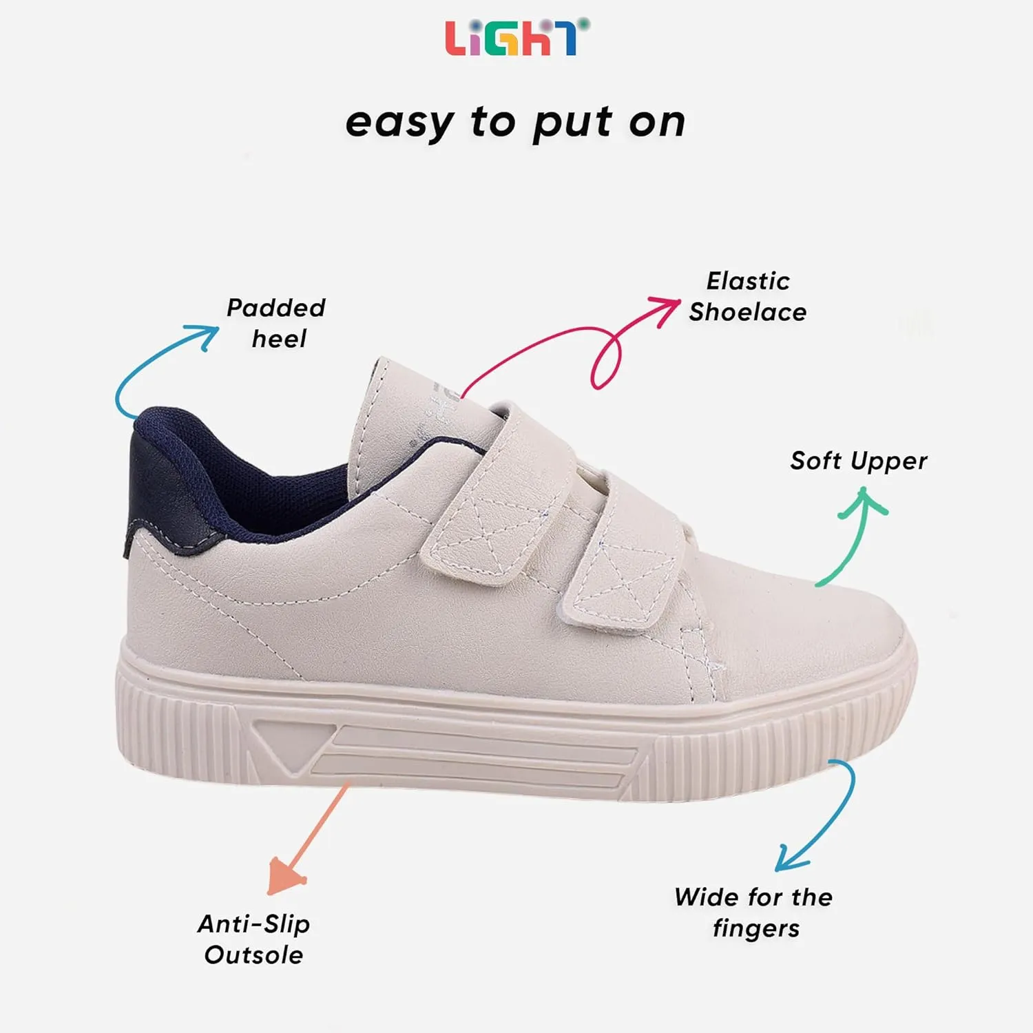 Light - Kids Shoes Kit with Watch & Sunglasses - Shoes for Boys, Quality Kid Sneakers, Easy to Put On