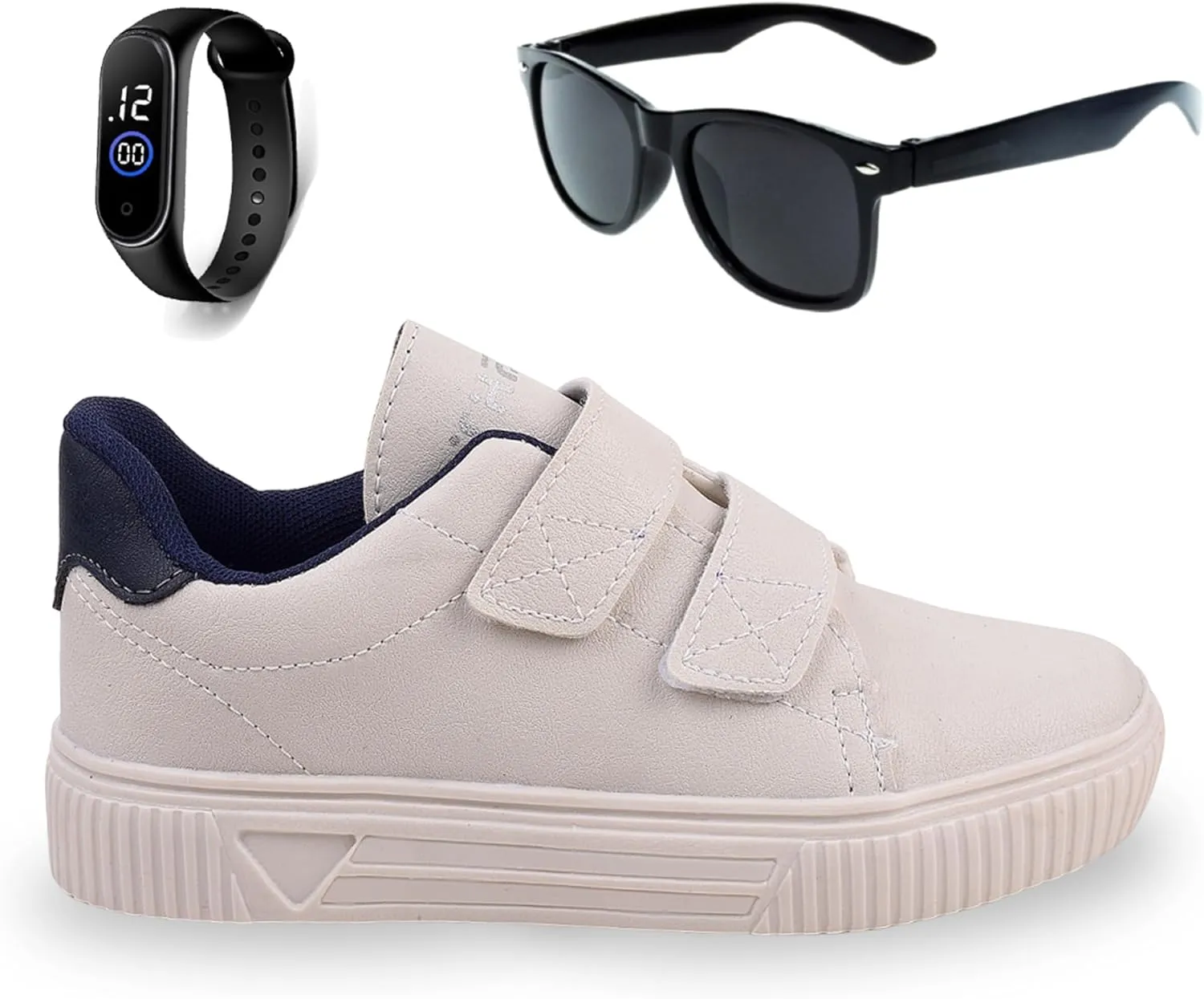 Light - Kids Shoes Kit with Watch & Sunglasses - Shoes for Boys, Quality Kid Sneakers, Easy to Put On