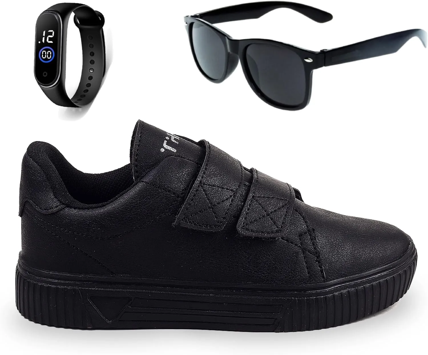 Light - Kids Shoes Kit with Watch & Sunglasses - Shoes for Boys, Quality Kid Sneakers, Easy to Put On