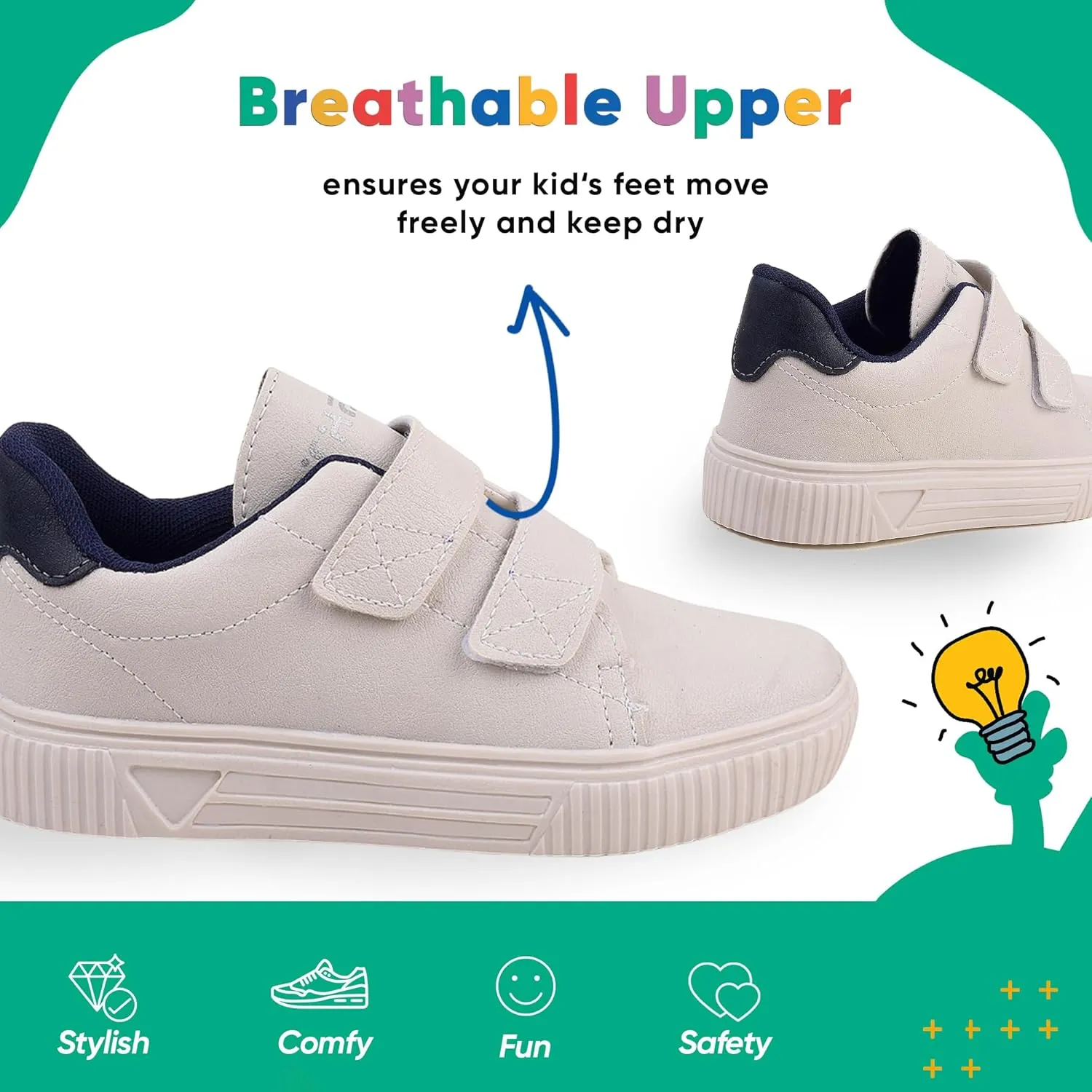 Light - Kids Shoes Kit with Watch & Sunglasses - Shoes for Boys, Quality Kid Sneakers, Easy to Put On