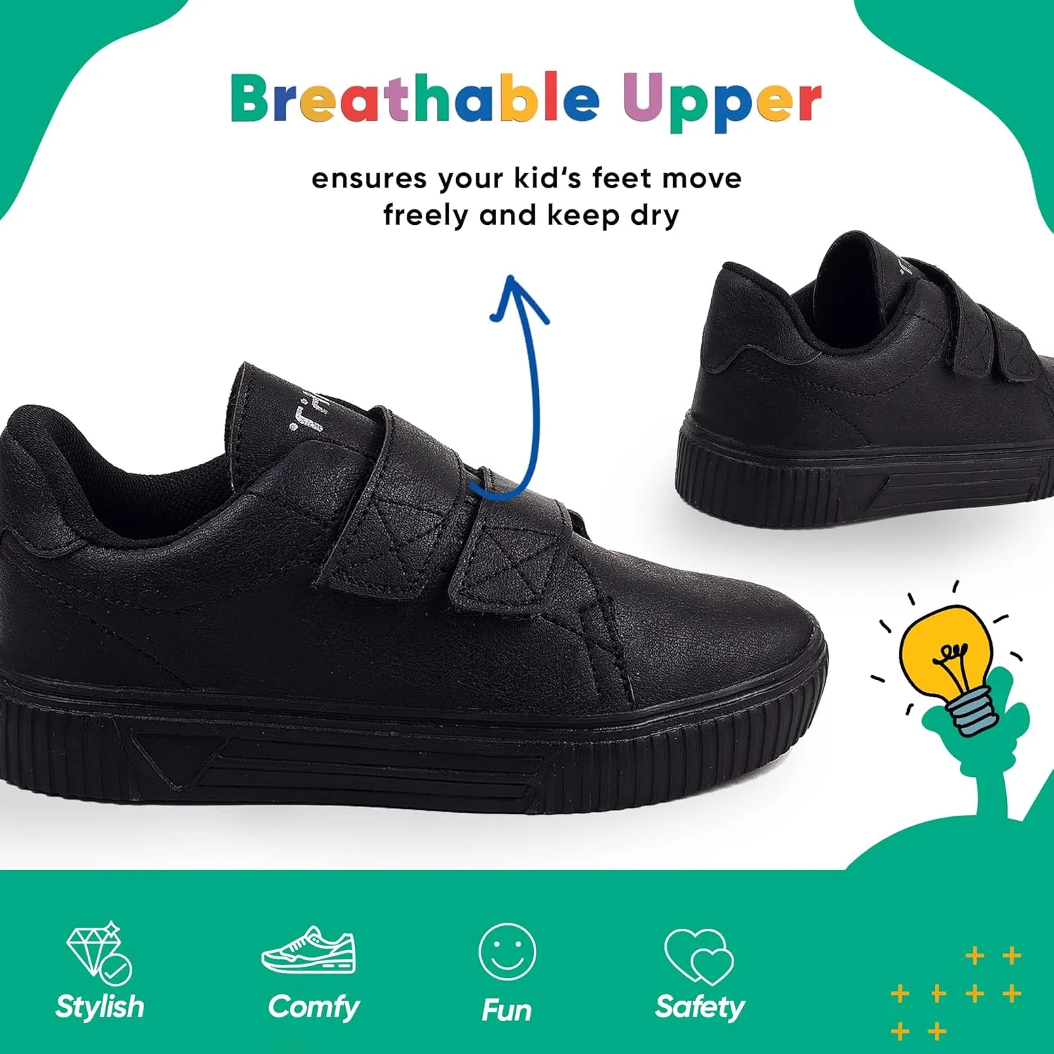 Light - Kids Shoes Kit with Watch & Sunglasses - Shoes for Boys, Quality Kid Sneakers, Easy to Put On