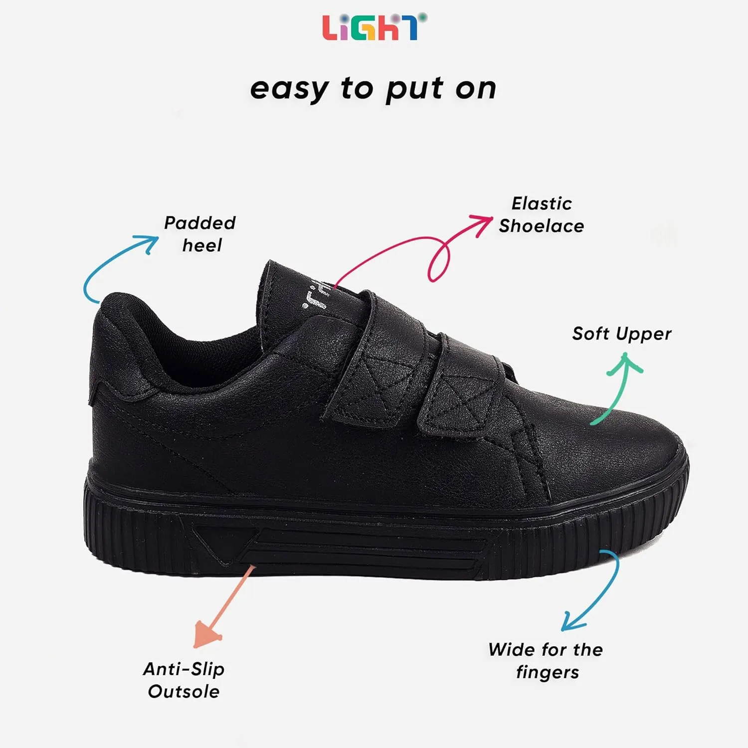Light - Kids Shoes Kit with Watch & Sunglasses - Shoes for Boys, Quality Kid Sneakers, Easy to Put On