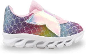 Light - Light Up Toddler Shoes Mermaid Character - LED Toddler Tennis Shoes Girl, Easy to Put On, Kids Sneakers Girls, Laceless