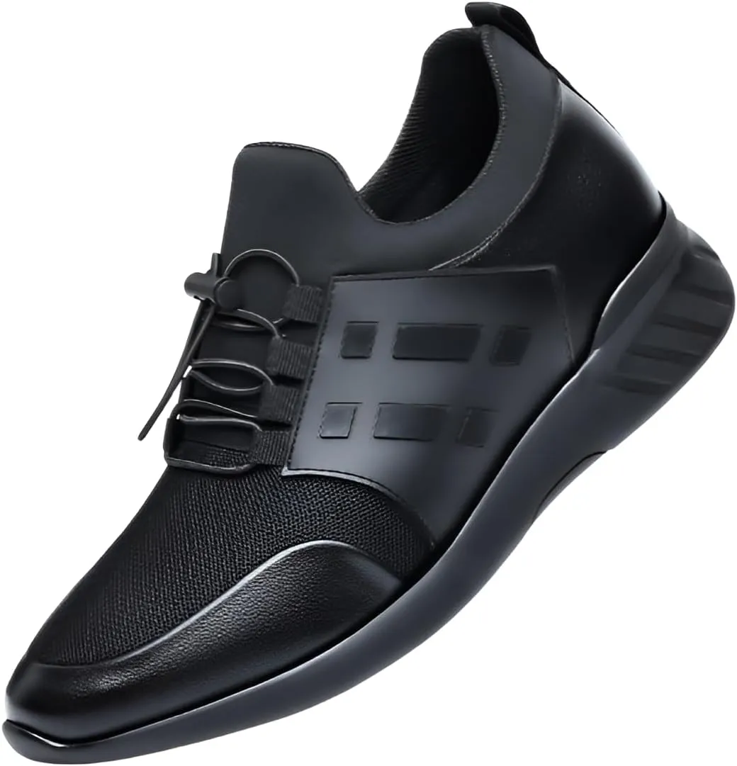 lilaBelle]Hidden Height Increase Men's Invisible Elevator Casual Sneakers, Breathable Comfortable Daily Shoes with Anti-Slip Sole for Work, Dating & Travel | Stylish Versatile Mens Footwear