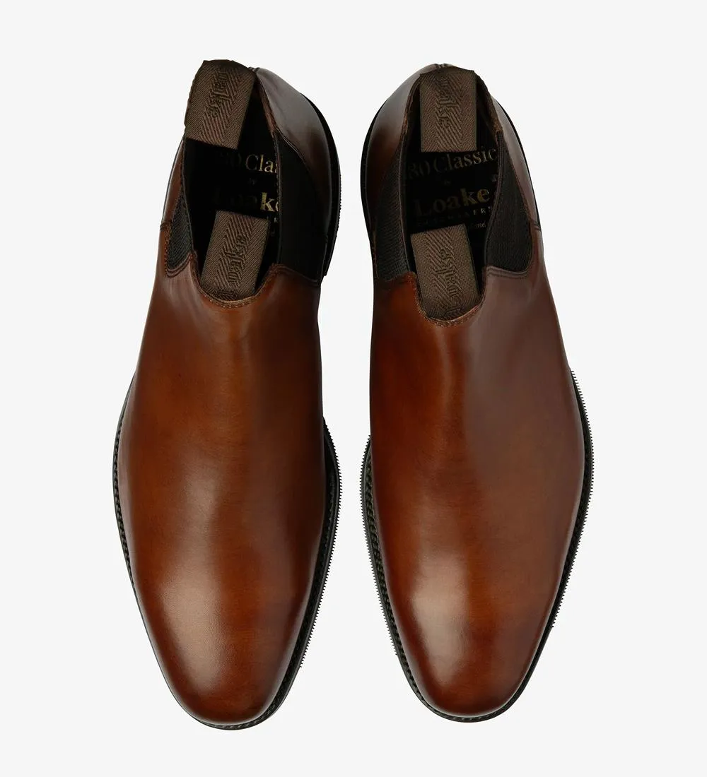 LOAKE EMSWORTH CEDAR CHELSEA RUBBER SOLE F-MEDIUM