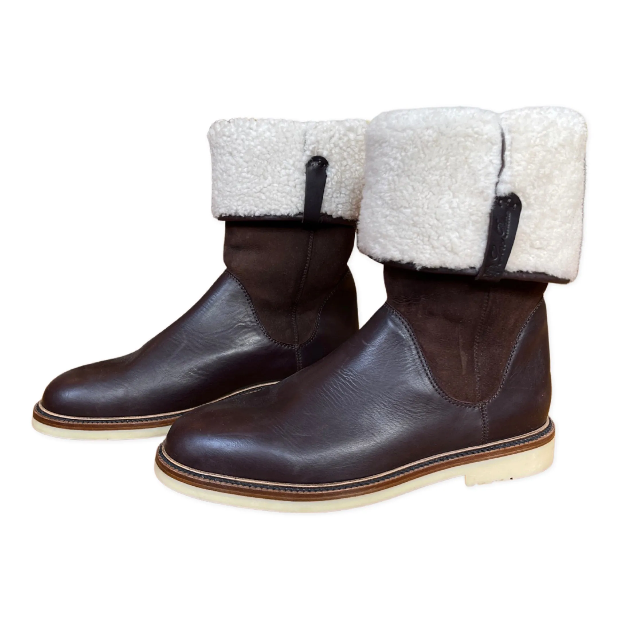 Loro Piana Snow Walk brown suede boots