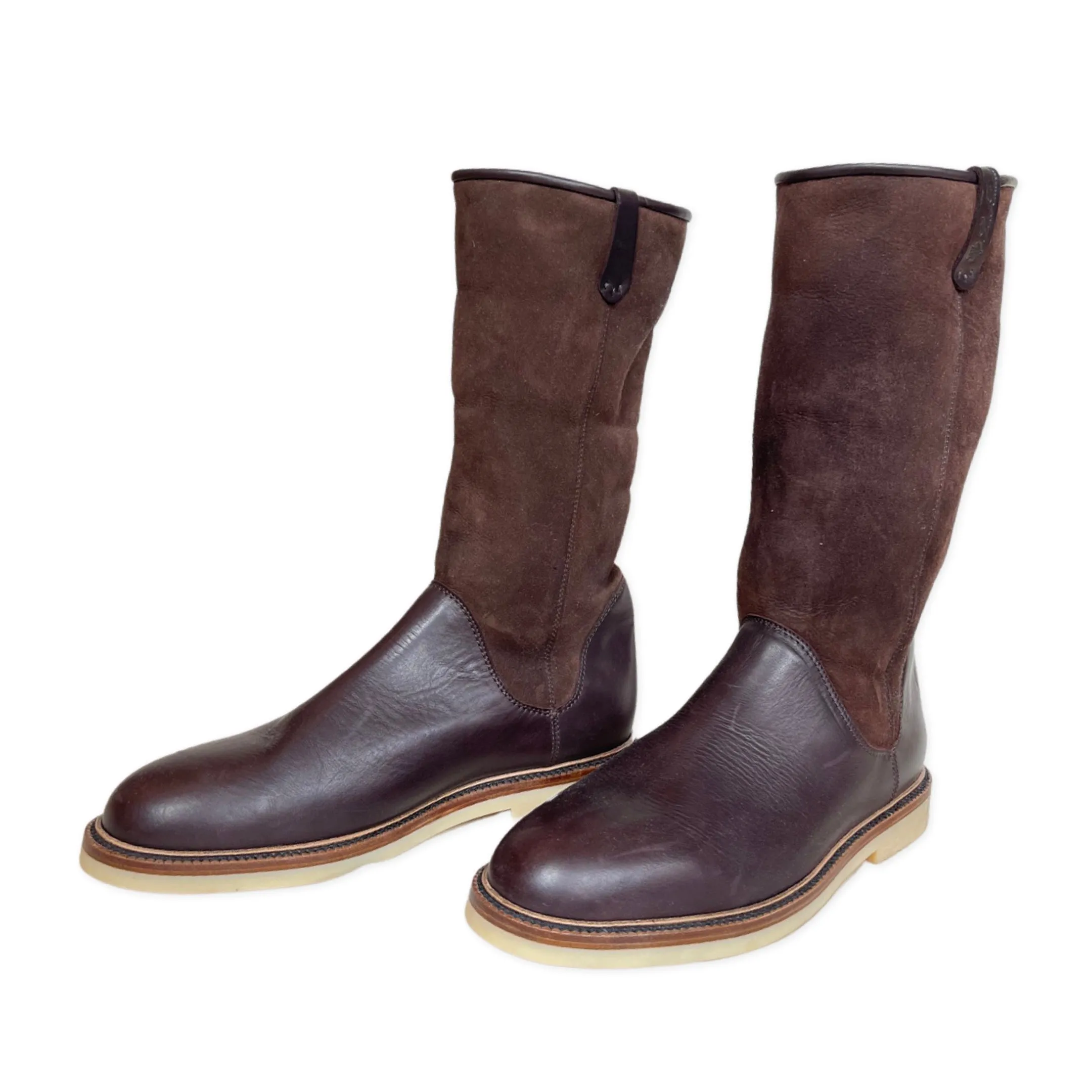 Loro Piana Snow Walk brown suede boots