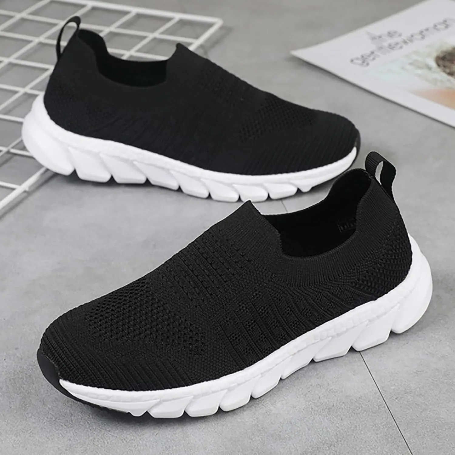 Low-Top Slip Ons Women's Fashion Sneakers Casual Womens Running Shoes Casual Casual Shoes Trendy Slip On Sneakers White Tennis Shoe Loafers Dress Shoe