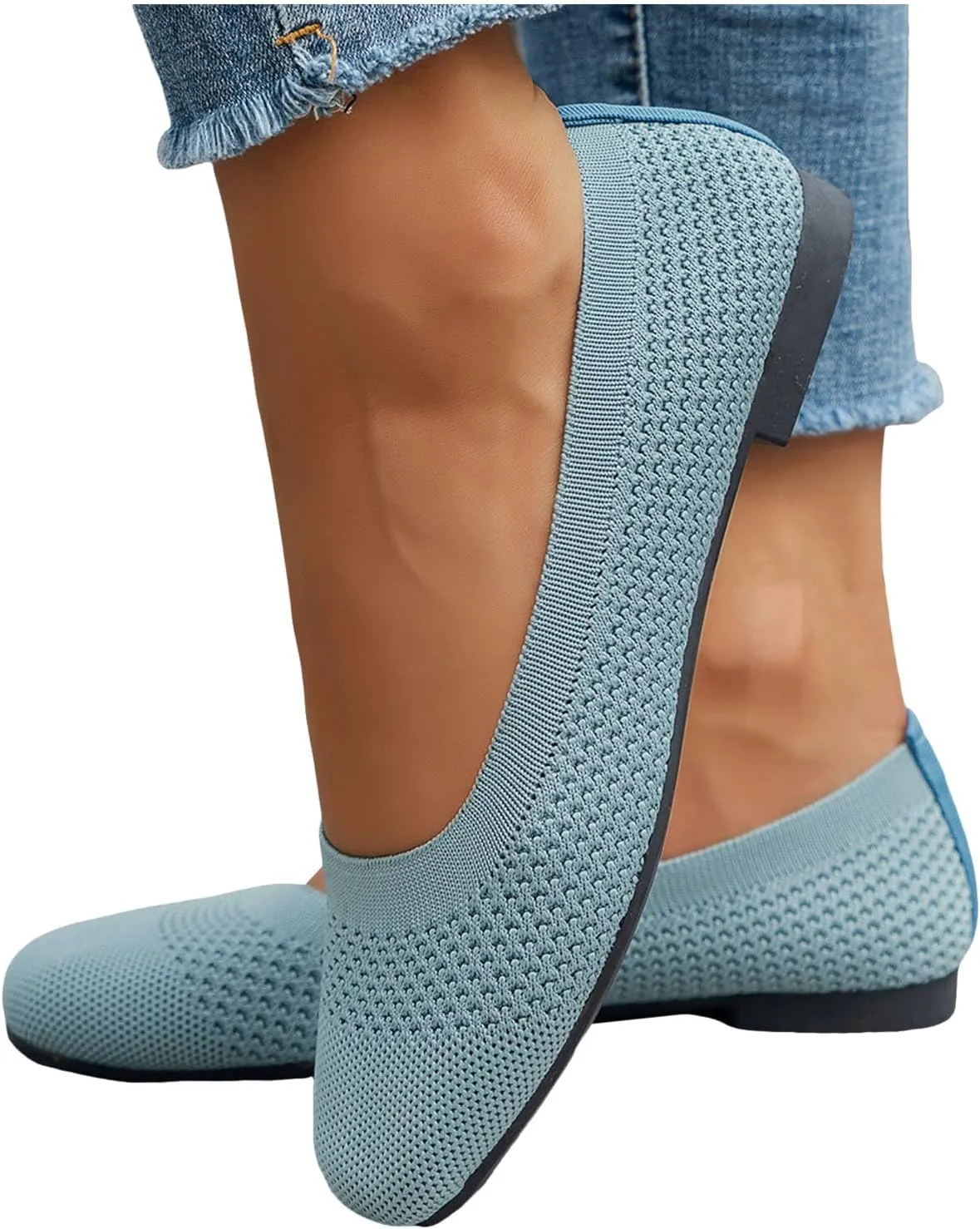 Low Wedge Round Toe Ankle Strap Women Flat Shoes Slip On Comfortable Walking Ballerina Shoes Cute Comfortable Dress Flats