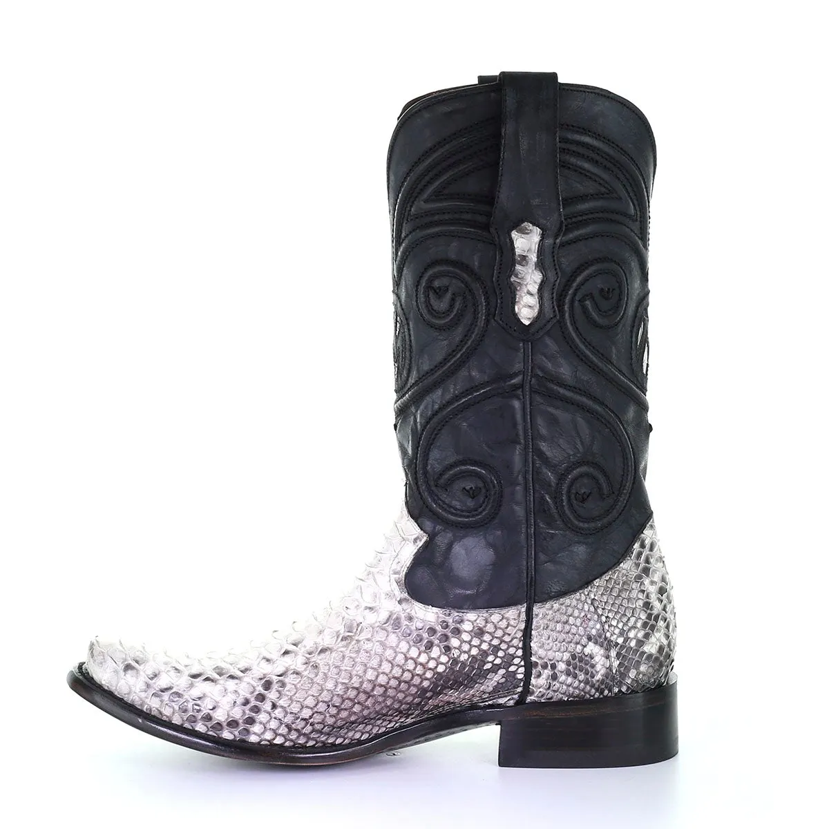 M2163 - Montana white western cowboy python skin boots for men