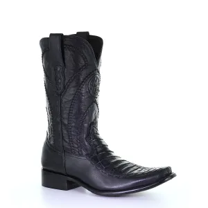 M2169 - Montana black casual cowboy alligator boots for men