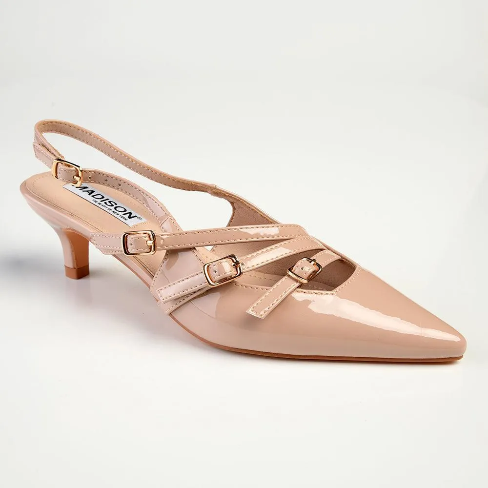 Madison Lameez 4 Kitten Heel - Nude