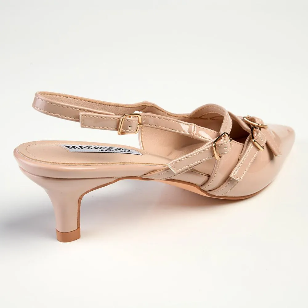 Madison Lameez 4 Kitten Heel - Nude