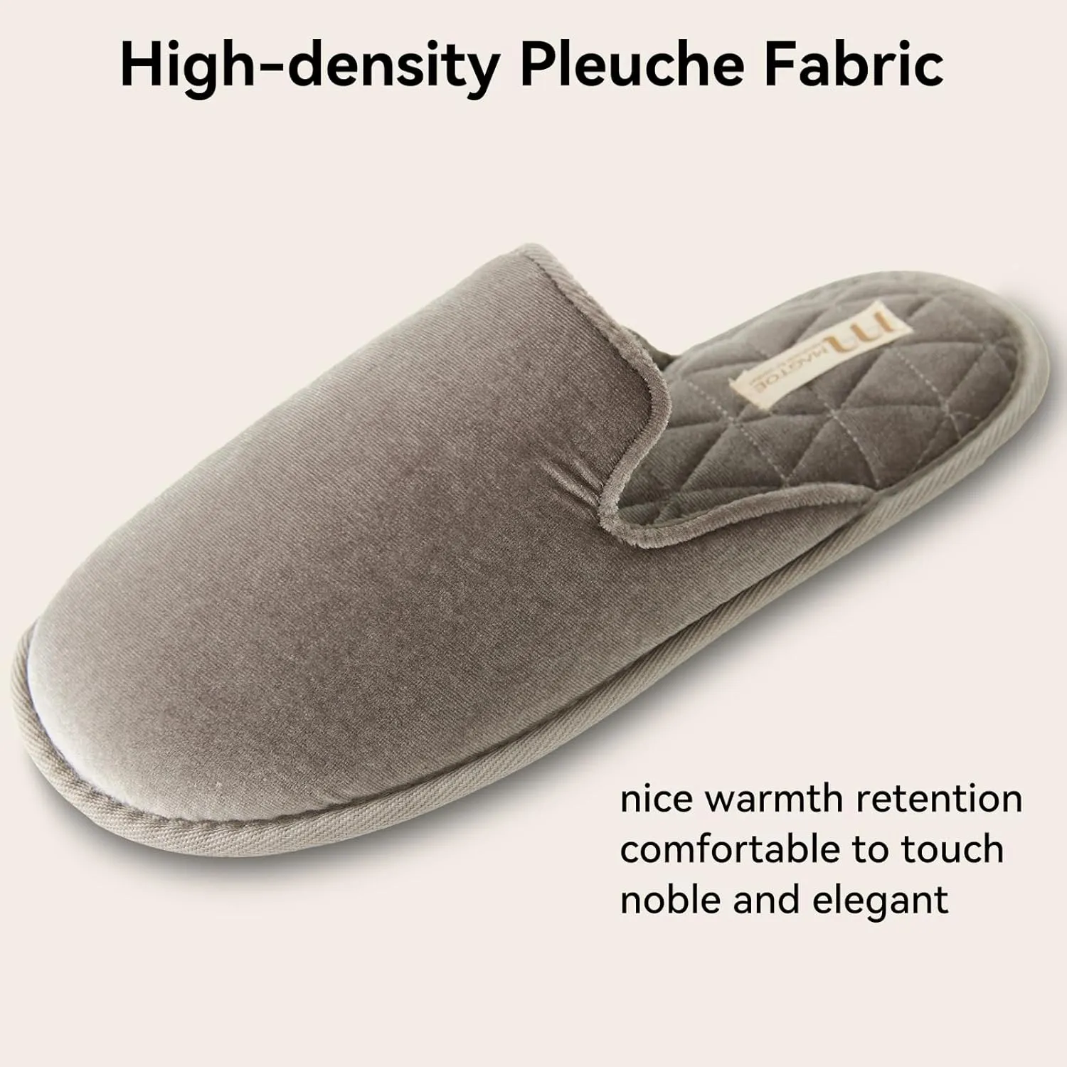 Magtoe House Slippers for Men Women Full Toe Comfortable Slip on Slippers Indoor Shoes Two-Tone Memory Foam Home Shoes for Bedroom Spa Office Easy Wear