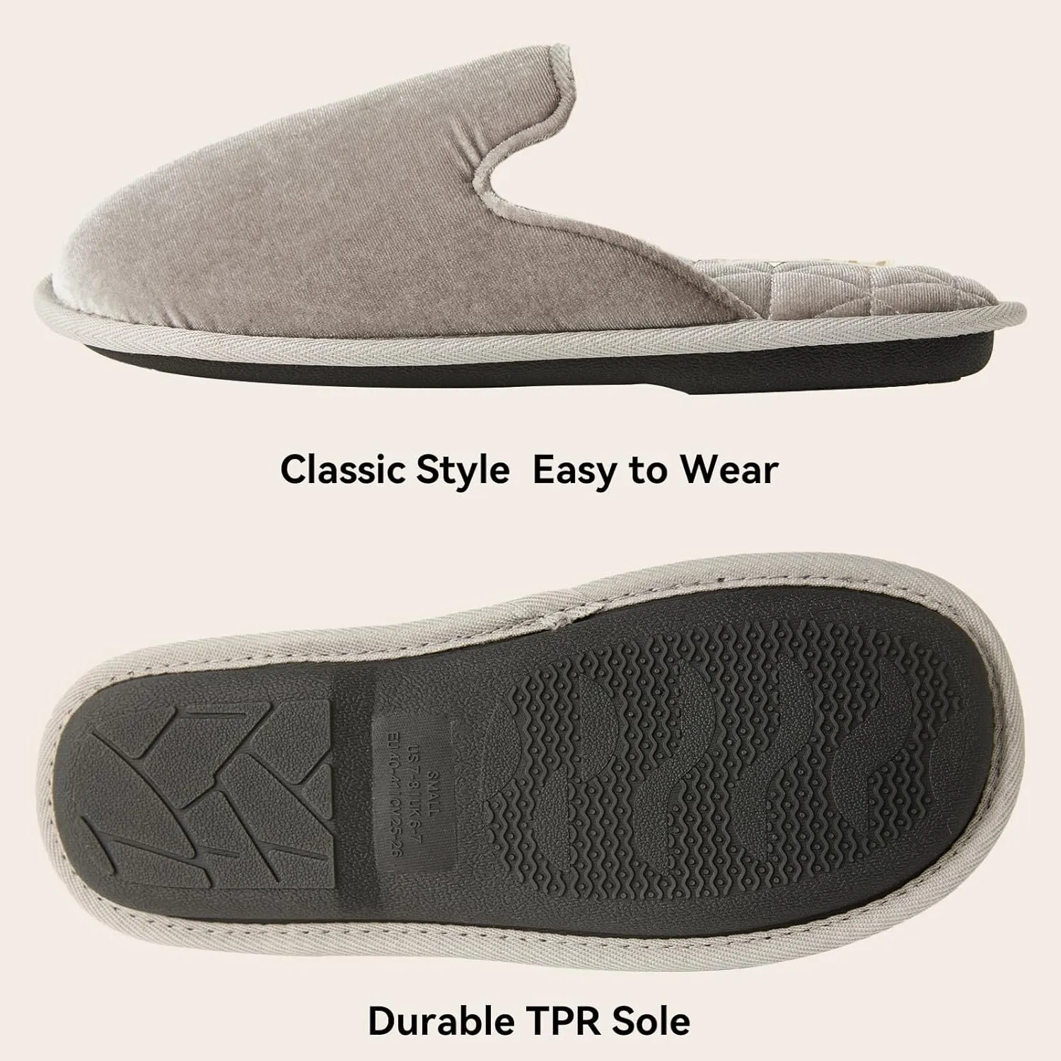 Magtoe House Slippers for Men Women Full Toe Comfortable Slip on Slippers Indoor Shoes Two-Tone Memory Foam Home Shoes for Bedroom Spa Office Easy Wear