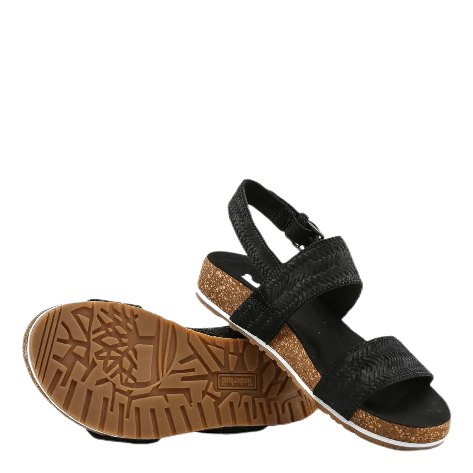 Malibu Waves 2 Band Sandal Black
