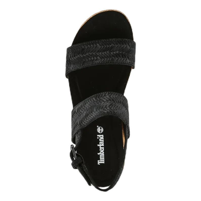 Malibu Waves 2 Band Sandal Black