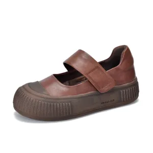 Mary Jane Wedge Flats Shoes