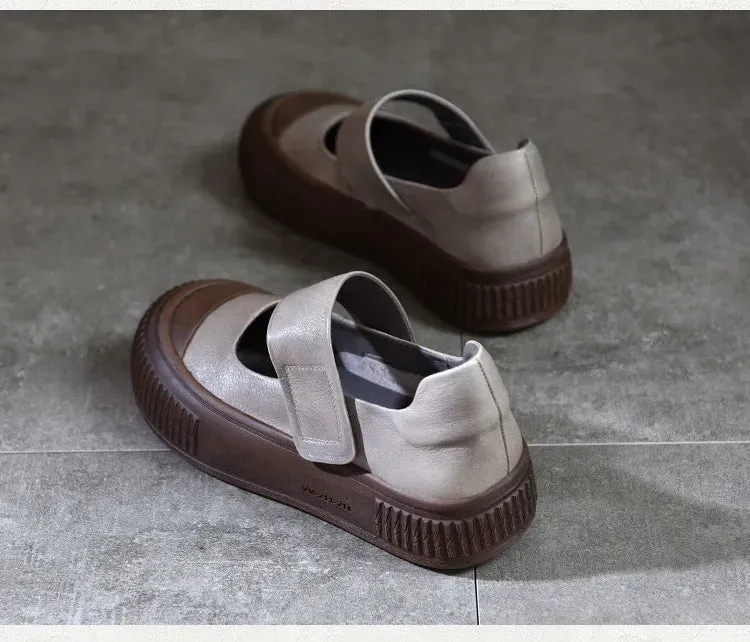 Mary Jane Wedge Flats Shoes