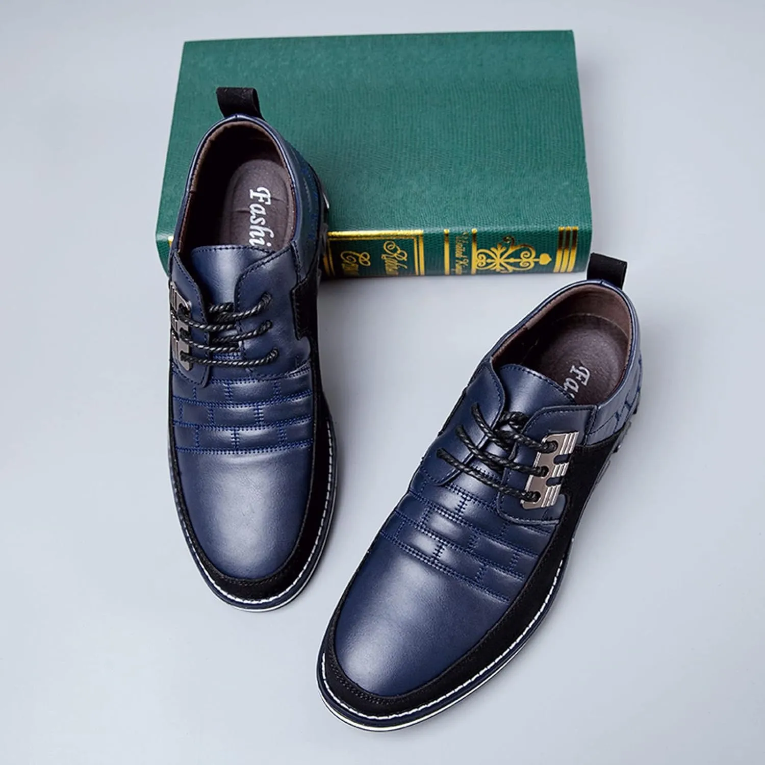 Meidiastra Men Casual Shoes Fashion Walking Shoes Loafers Casual Business Leather Shoes Flat Driving Shoes Dress Sneakers for Male