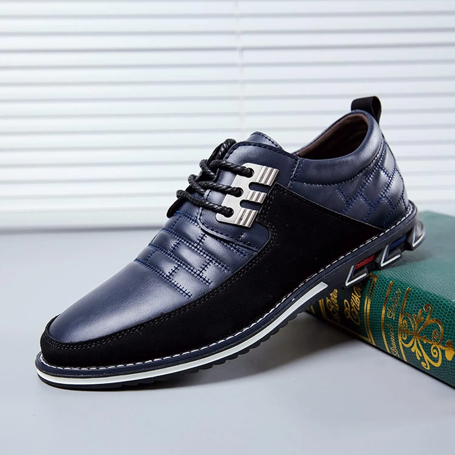 Meidiastra Men Casual Shoes Fashion Walking Shoes Loafers Casual Business Leather Shoes Flat Driving Shoes Dress Sneakers for Male