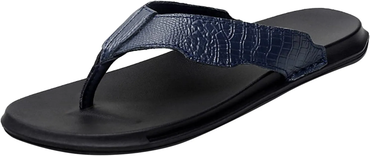 Men Flip Flops Fashionable Summer New Pattern Flat Bottom Comfortable Non Slip Large Beach Sippers Soft Slides for Men Water